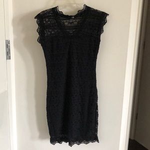 Aqua Black Lace Bodycon Dress